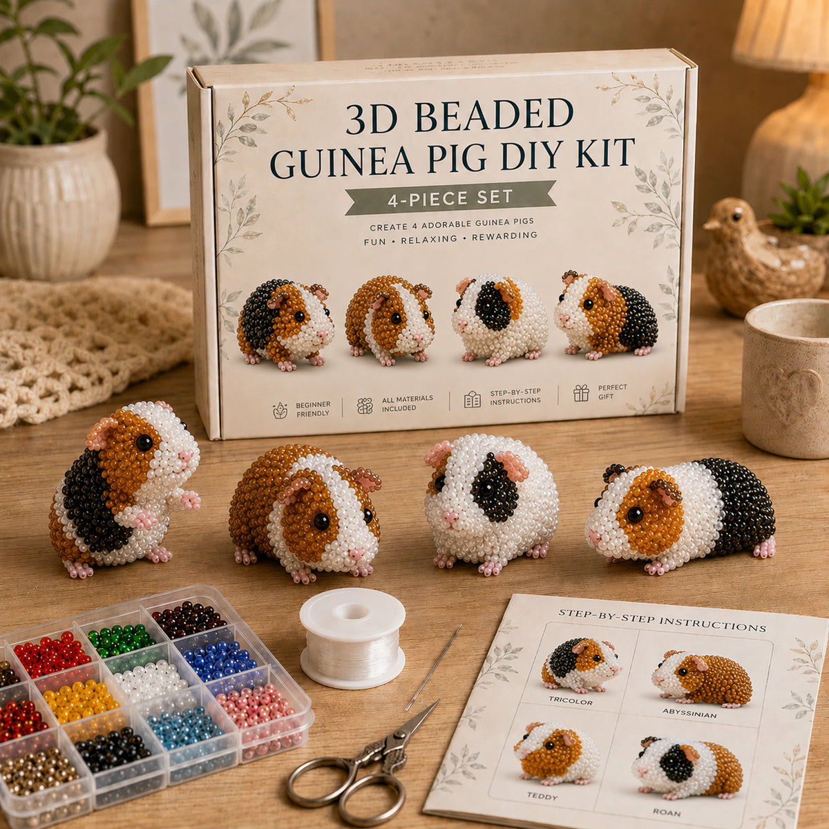 3D Beaded Woodland Pets DIY Kit