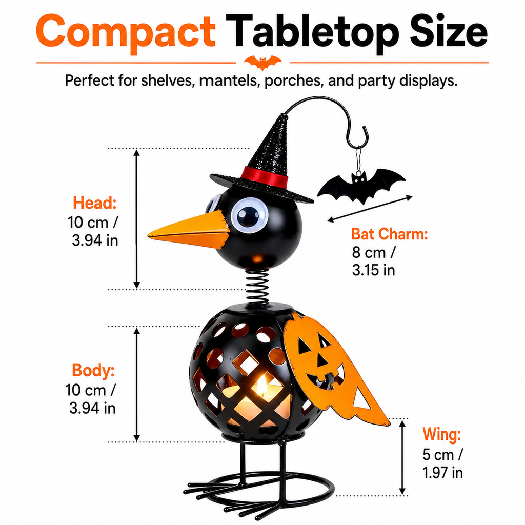 Halloween Crow Lantern Decor 🐦‍⬛🎃