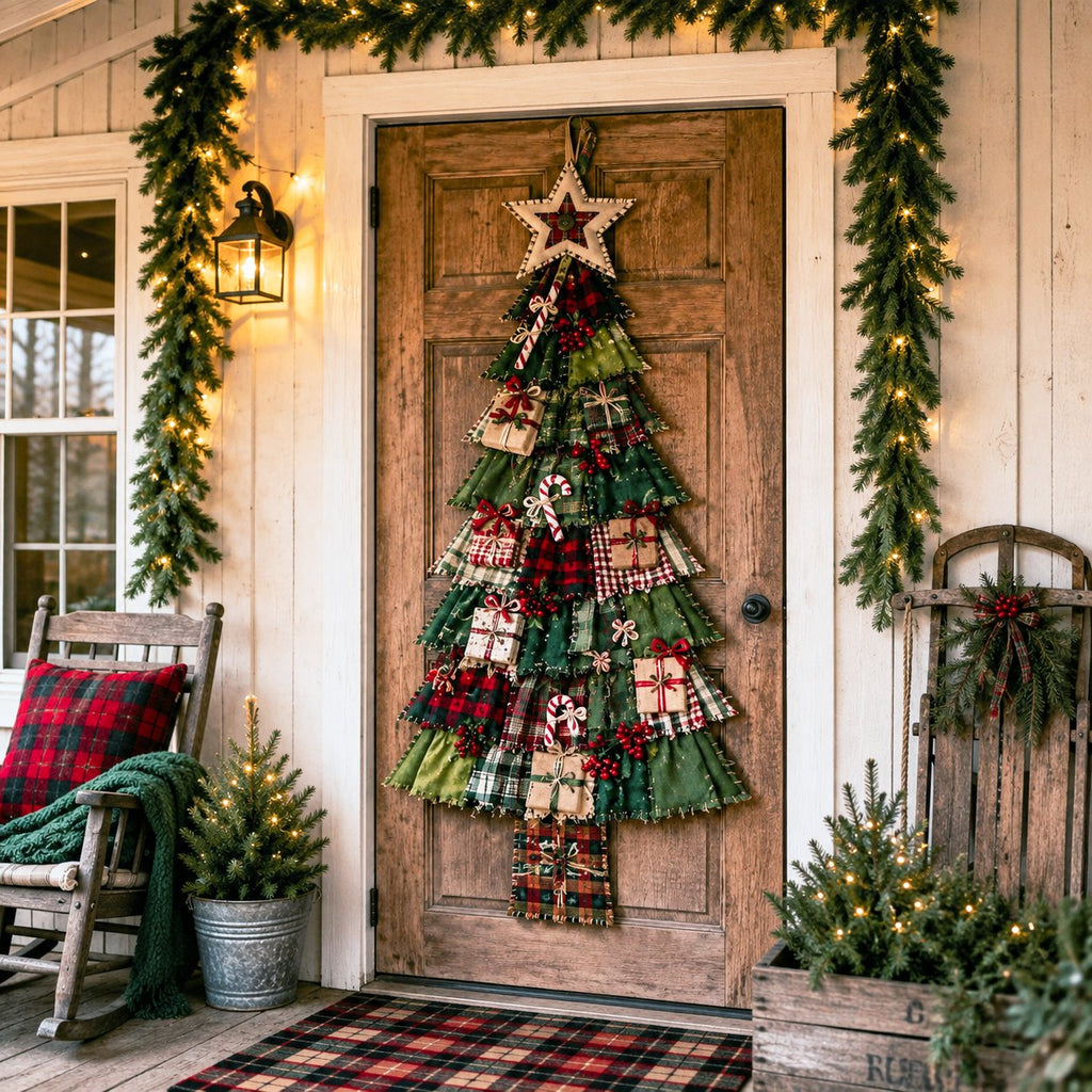 Beginner-Friendly DIY Oversized Patchwork Christmas Tree Door Hanging Kit | Complete Kit with All Tools & Step-by-Step Guide Included