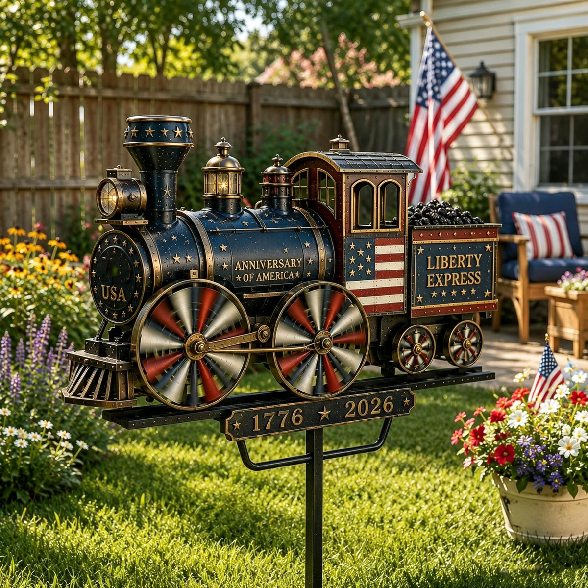 🔥Limited time 55% OFF🔥🚂 “Liberty Express” Train Garden Wind Spinner