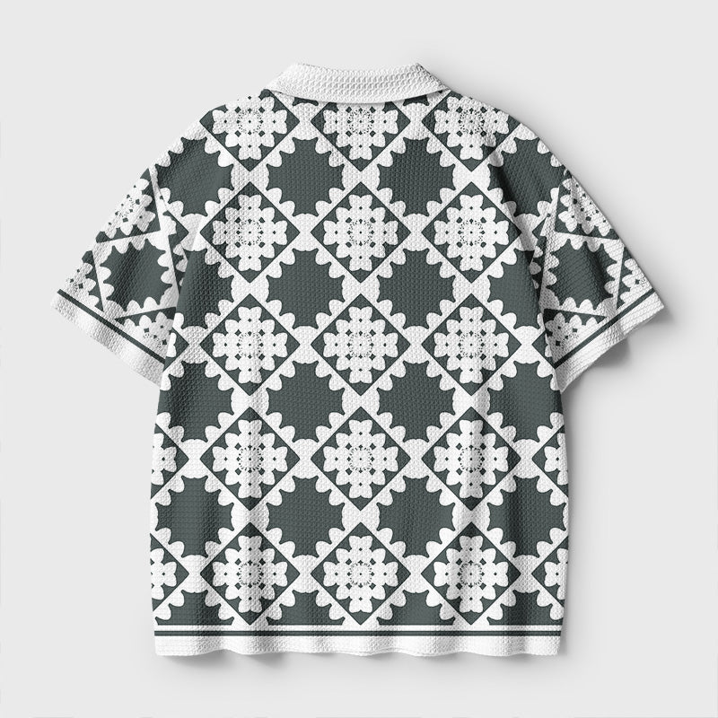 Attempted Murder Geek Crochet Polo Shirt