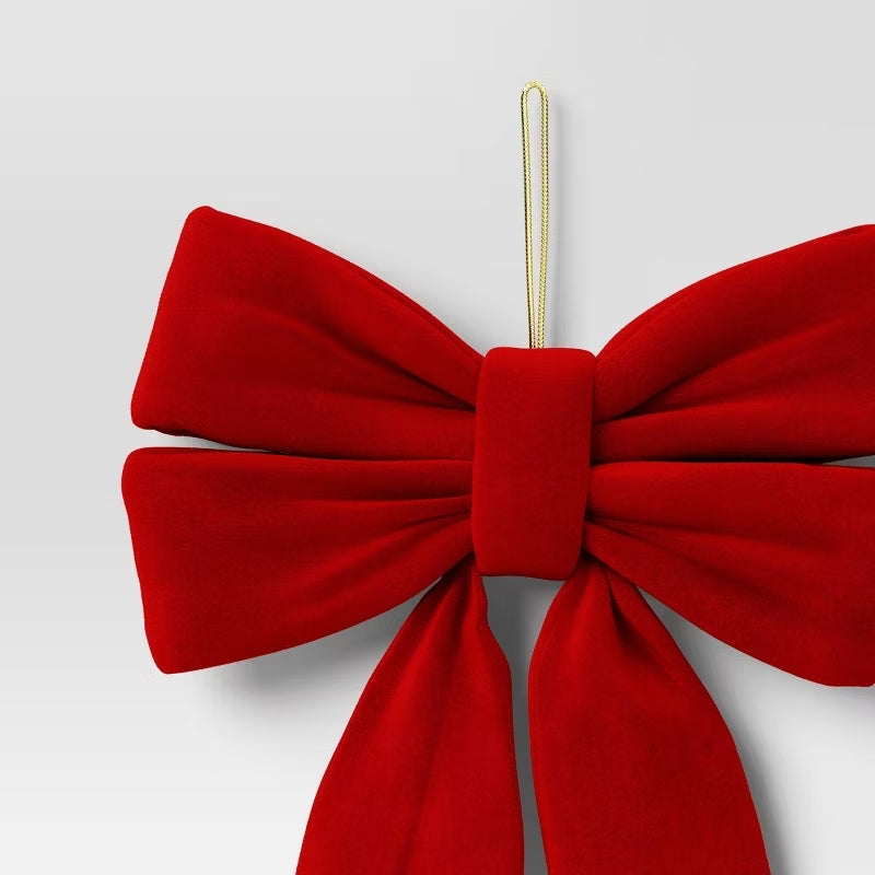 Velvet Christmas Bows for Tree, Wreath, and Chair Decoration