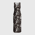 Pagewings Skeleton Book Crochet Maxi Dress