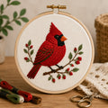 🧵✨ Bird Embroidery DIY Kit – 3D Handmade Wall Art Set