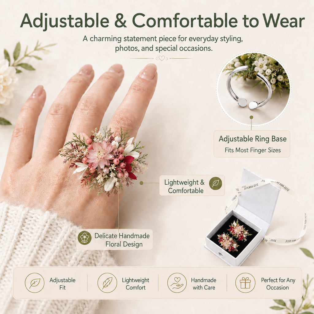 Forest Romantic Dried Flower Ring DIY Kit