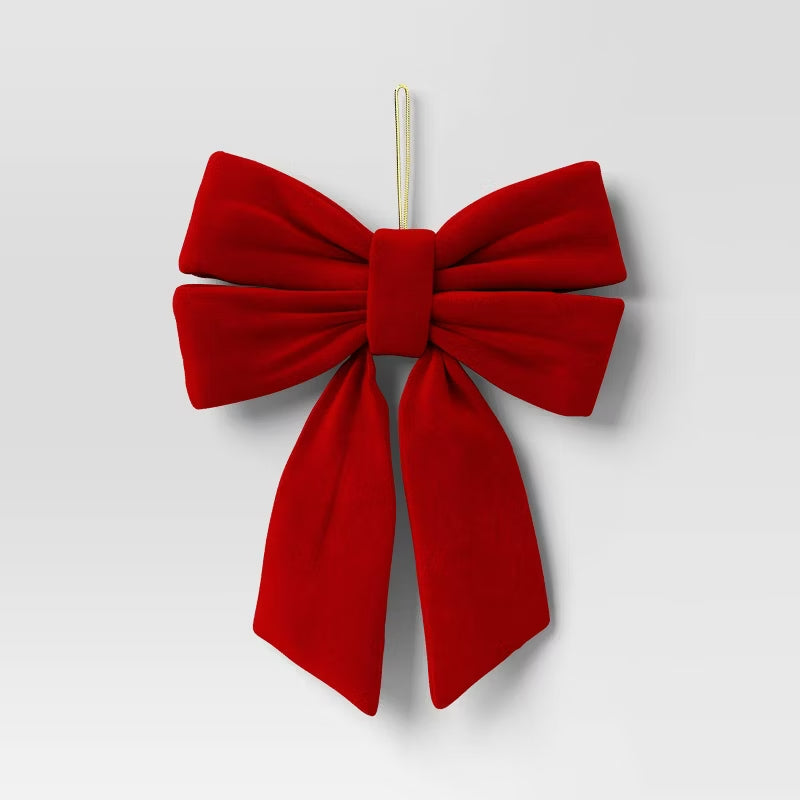 Velvet Christmas Bows for Tree, Wreath, and Chair Decoration