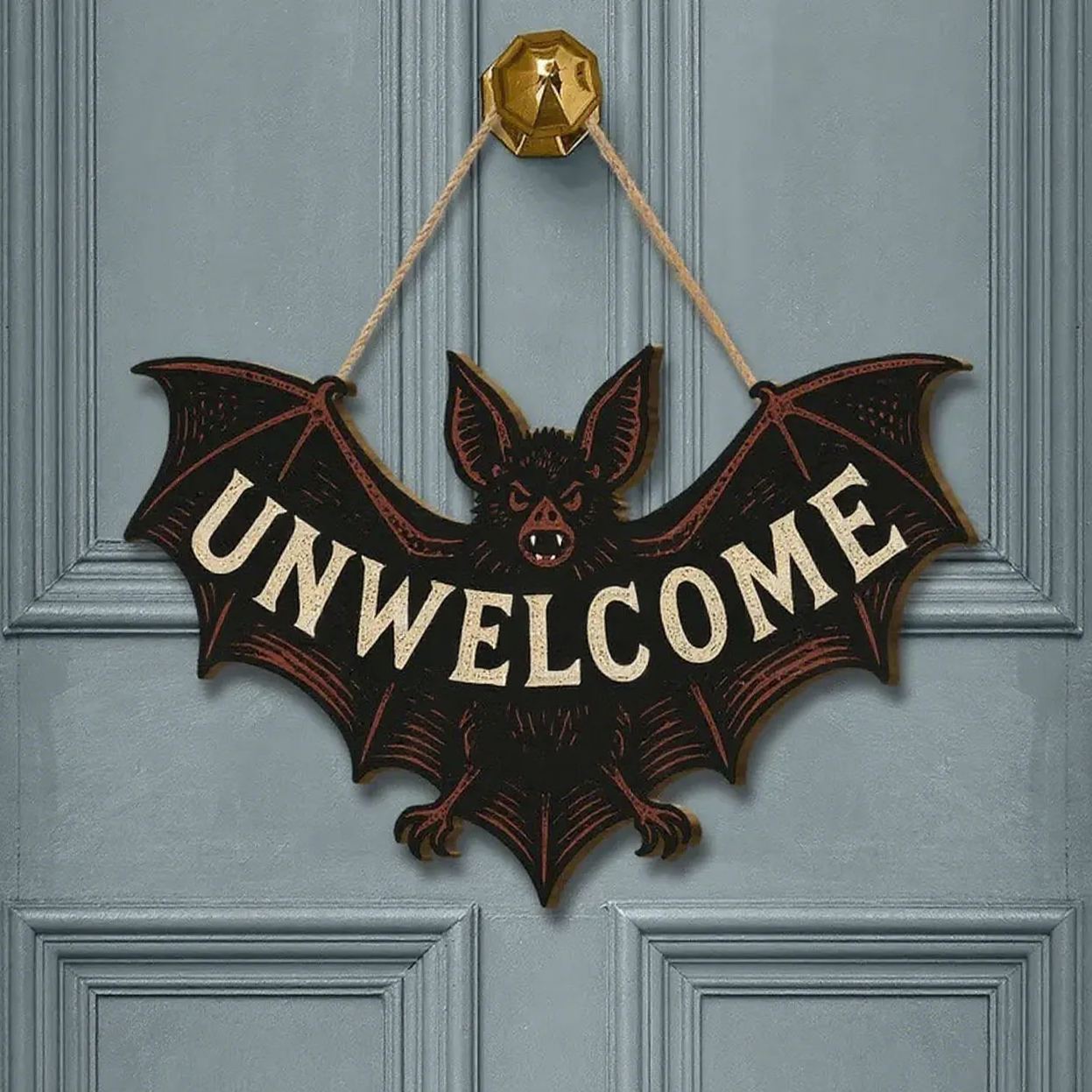 Fun Gothic Wooden Halloween Door Sign/Pendant