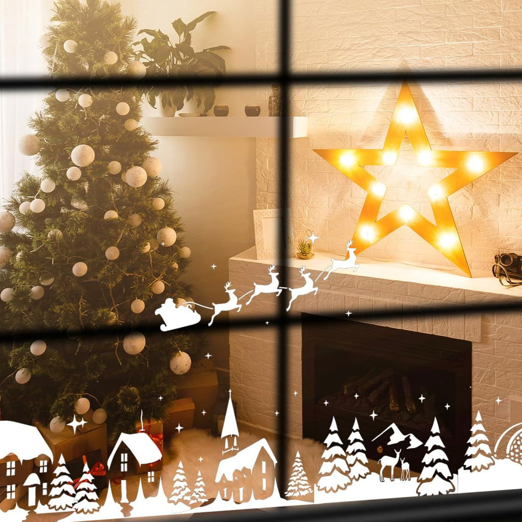 Reusable Christmas Window Stencils for Painting & Snow Spray
