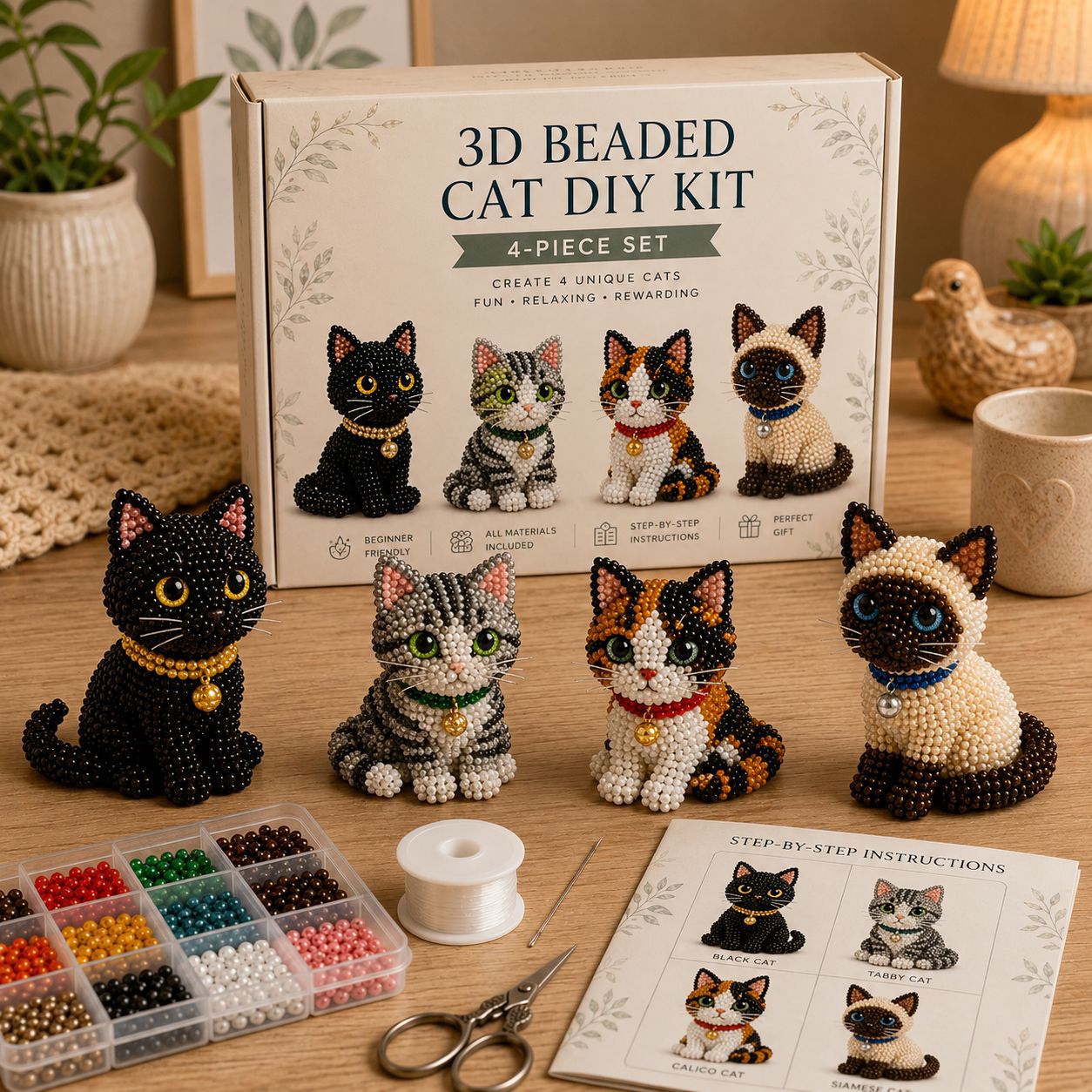 3D Beaded DIY Craft Kits – 24 Unique Themes Collection