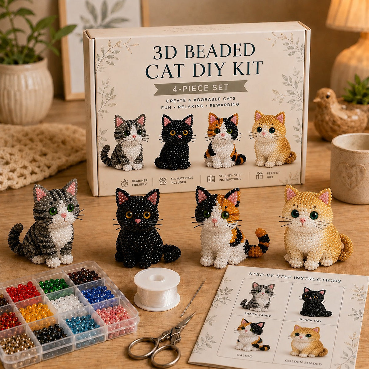 3D Beaded DIY Craft Kits – 24 Unique Themes Collection