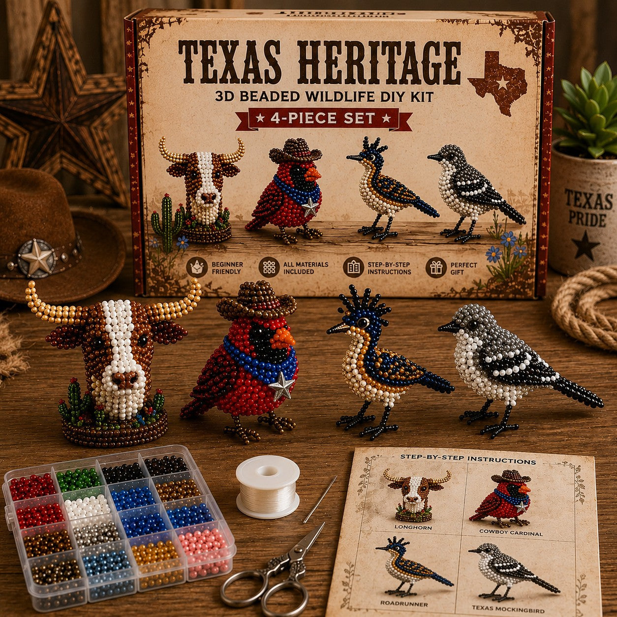 3D Beaded DIY Craft Kits – 24 Unique Themes Collection