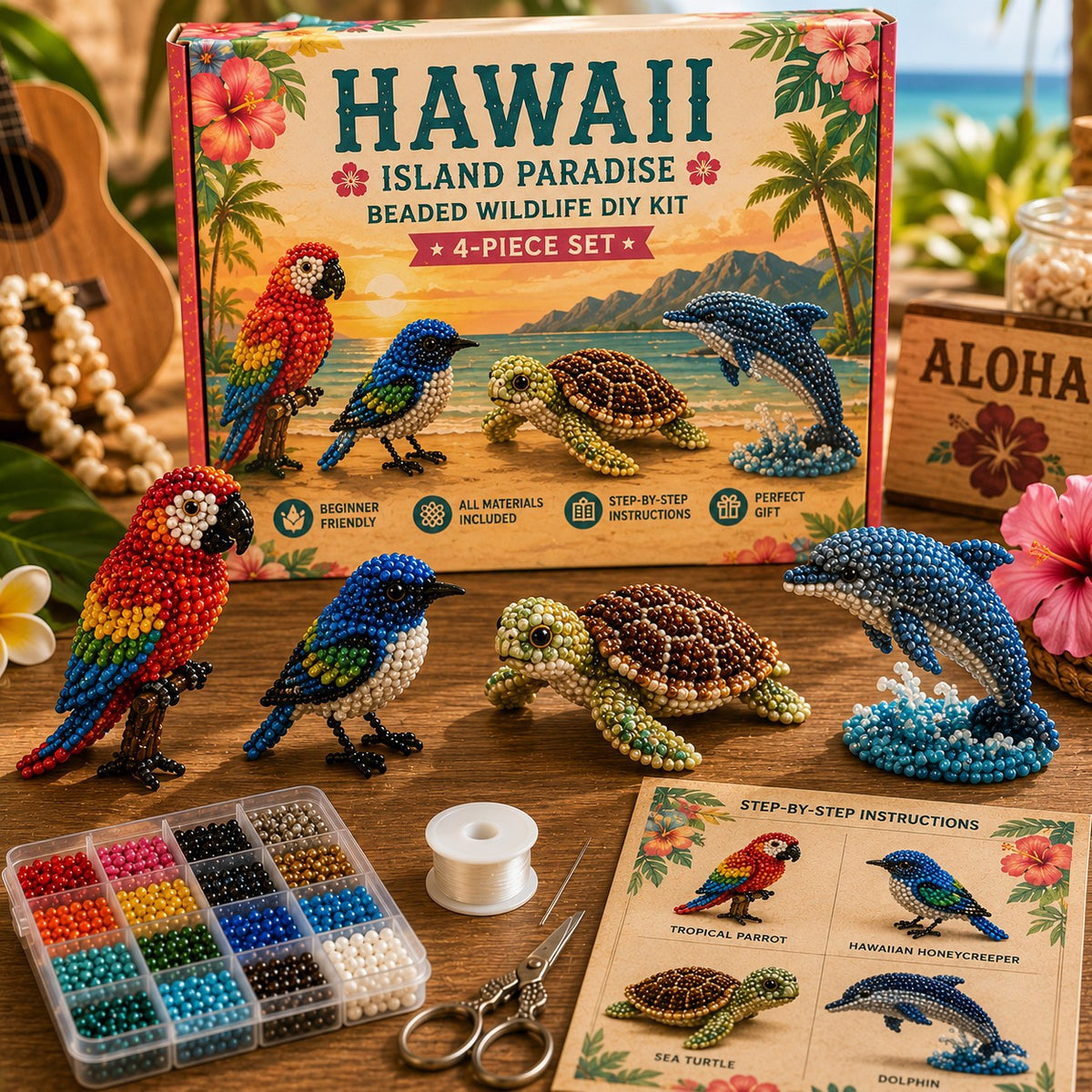 3D Beaded DIY Craft Kits – 24 Unique Themes Collection