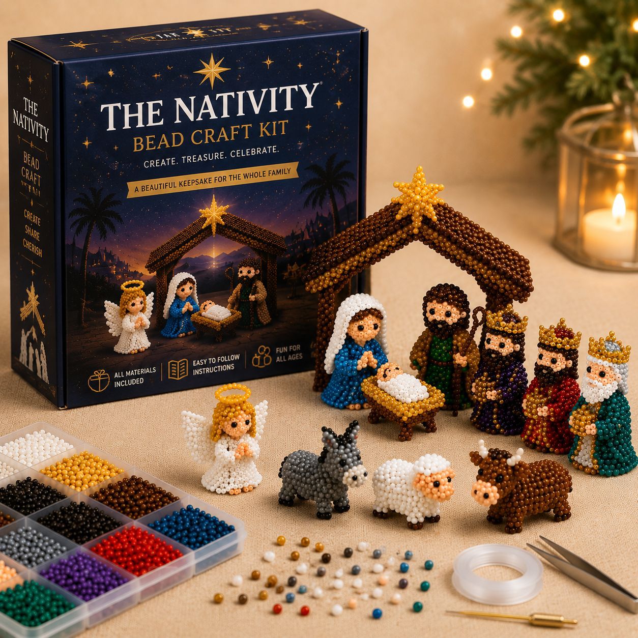 3D Beaded DIY Craft Kits – 24 Unique Themes Collection