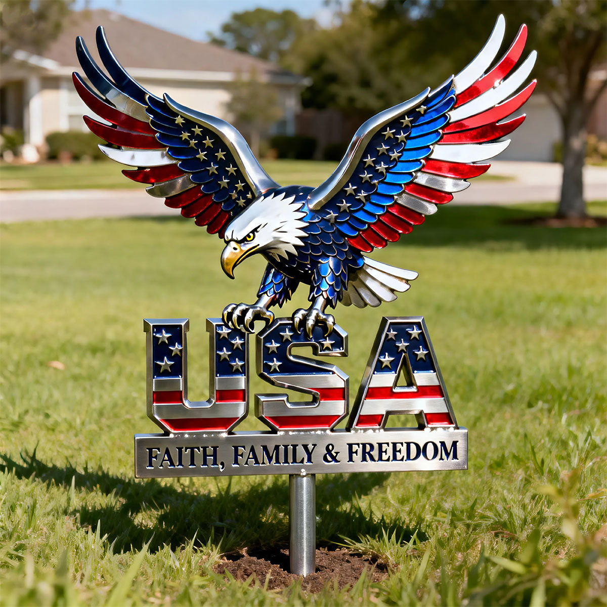 American Eagle Metal Sign - Personalized Gifts For Patriots🦅🇺🇸✨
