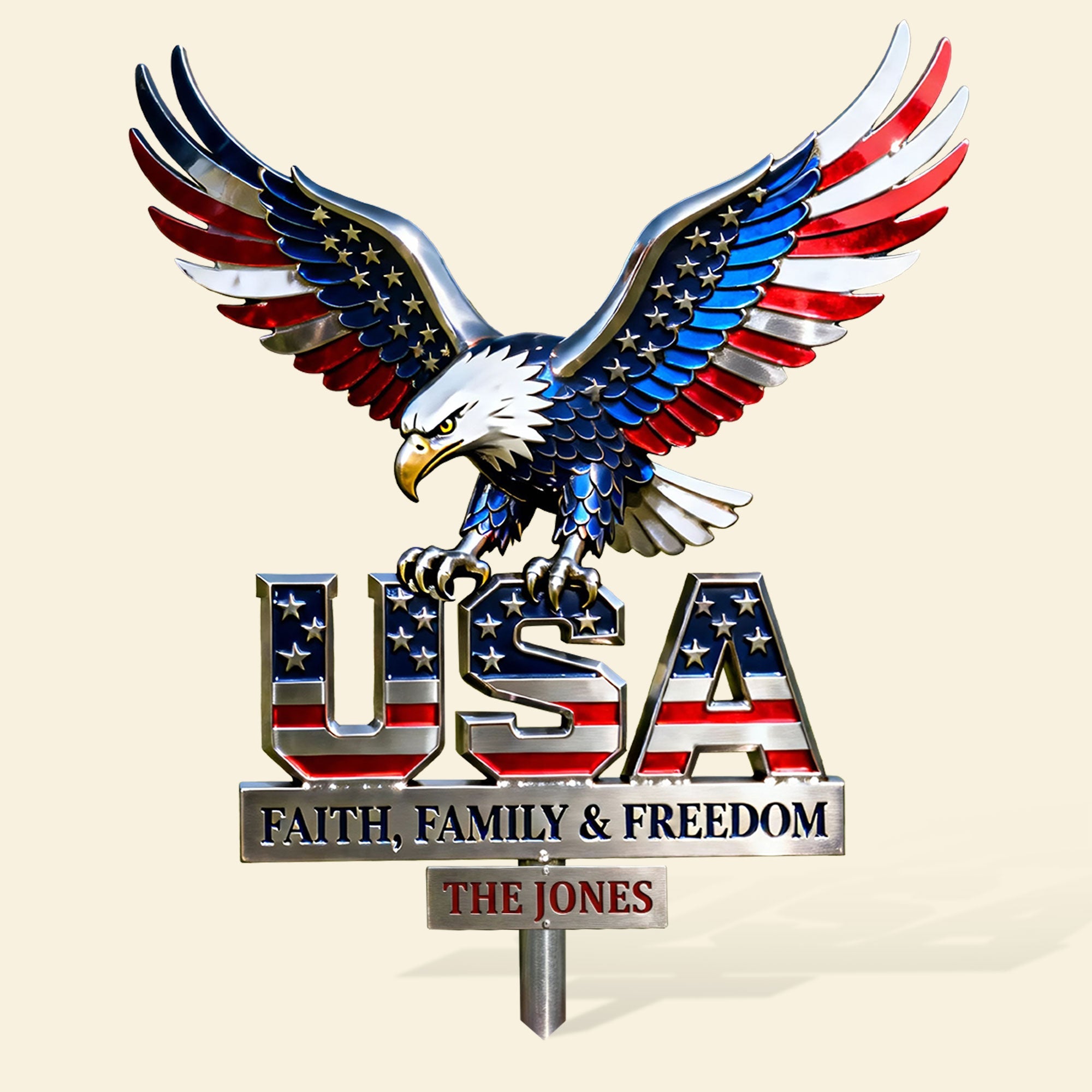 American Eagle Metal Sign - Personalized Gifts For Patriots🦅🇺🇸✨